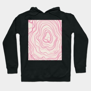 Pink  Abstract Topography  Aesthetic  Pattern Hoodie